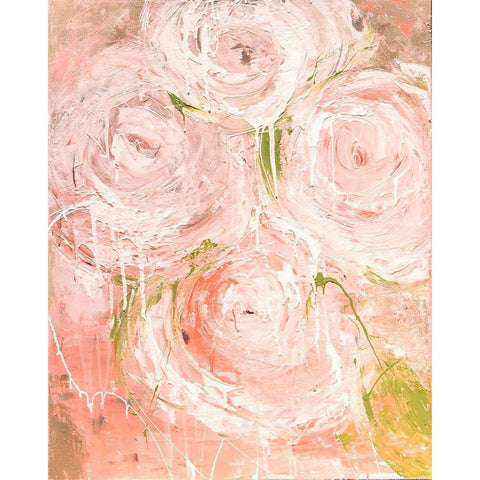 Vintage Rose Black Modern Wood Framed Art Print with Double Matting by Ashley, Erin