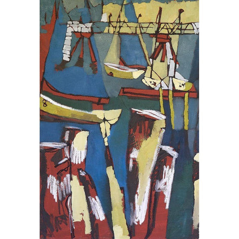 Maine Sails Portland I Black Modern Wood Framed Art Print by Ferrell, Erin McGee