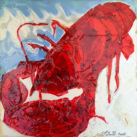 Brilliant Maine Lobster II Gold Ornate Wood Framed Art Print with Double Matting by Ferrell, Erin McGee