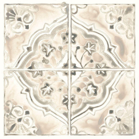 Monochrome Motif IV White Modern Wood Framed Art Print by Vess, June Erica