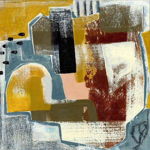 Modern Geo Abstract III Black Ornate Wood Framed Art Print with Double Matting by Daavettila, Tara