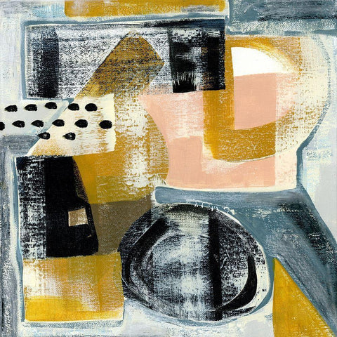 Modern Geo Abstract IV Black Modern Wood Framed Art Print by Daavettila, Tara