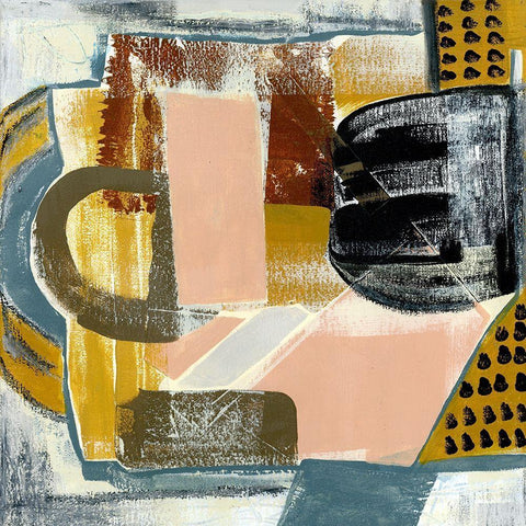 Modern Geo Abstract VI White Modern Wood Framed Art Print with Double Matting by Daavettila, Tara