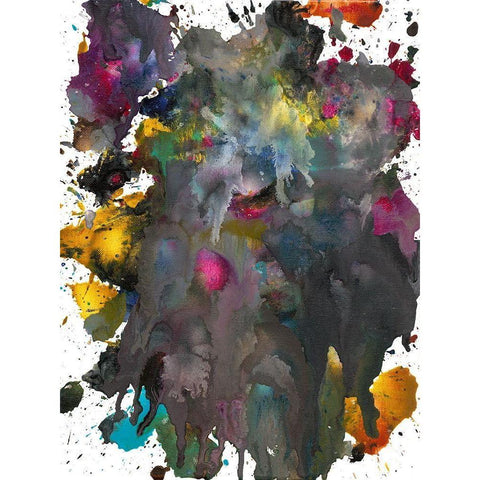 Color Blast II White Modern Wood Framed Art Print by Fuchs, Jodi