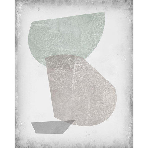 Soft Shapes II White Modern Wood Framed Art Print by Goldberger, Jennifer