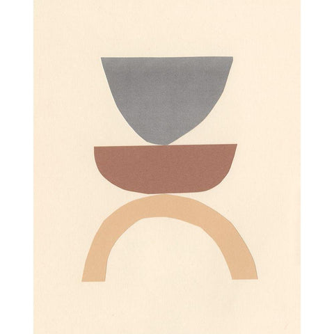 Neutral Sculpt I Black Modern Wood Framed Art Print by Stramel, Renee W.