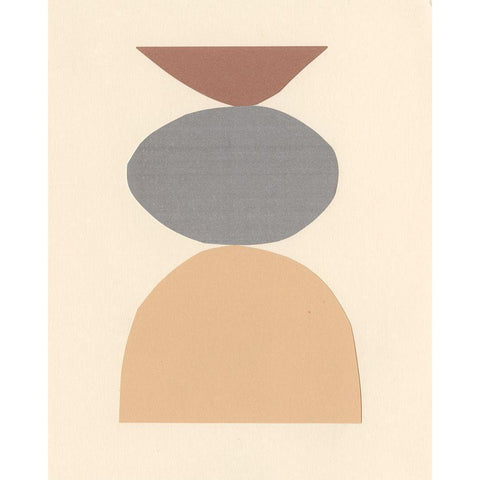 Neutral Sculpt II Black Modern Wood Framed Art Print with Double Matting by Stramel, Renee W.