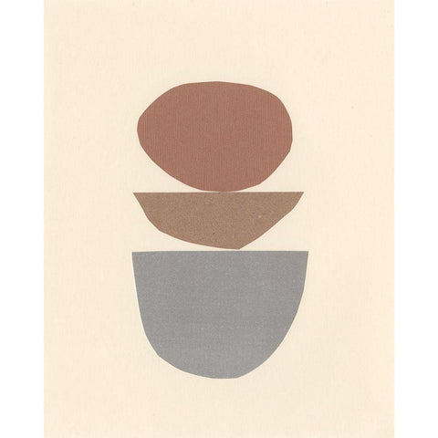 Neutral Sculpt IV Black Modern Wood Framed Art Print with Double Matting by Stramel, Renee W.