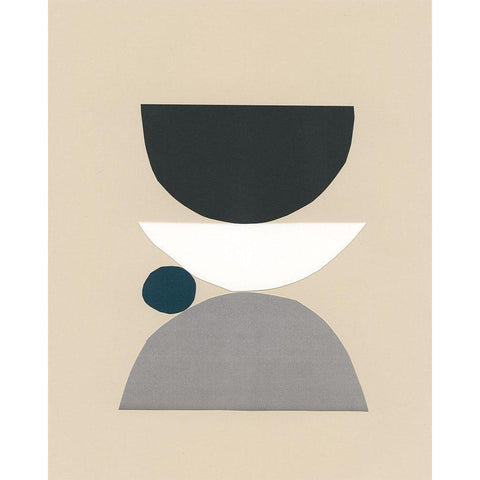 Modern Shapes I Black Modern Wood Framed Art Print by Stramel, Renee W.