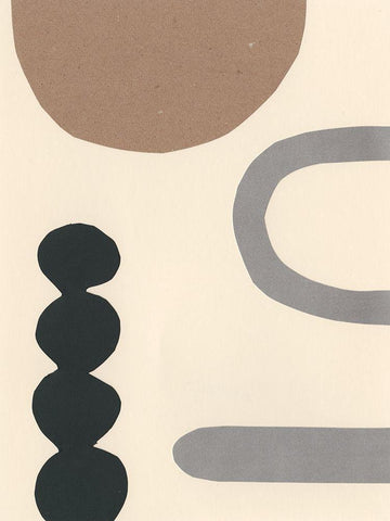 Contempo II White Modern Wood Framed Art Print with Double Matting by Stramel, Renee W.