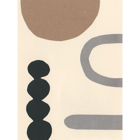 Contempo II Black Modern Wood Framed Art Print with Double Matting by Stramel, Renee W.