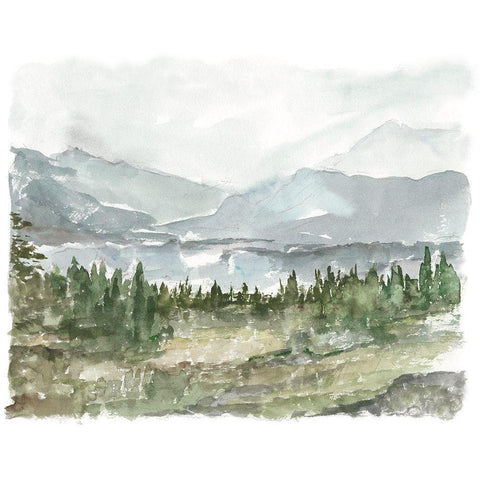 Overcast Reservoir II White Modern Wood Framed Art Print by Harper, Ethan