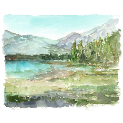 Plein Air Reservoir I White Modern Wood Framed Art Print by Harper, Ethan