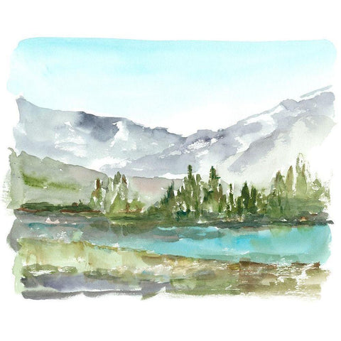 Plein Air Reservoir II Black Modern Wood Framed Art Print by Harper, Ethan