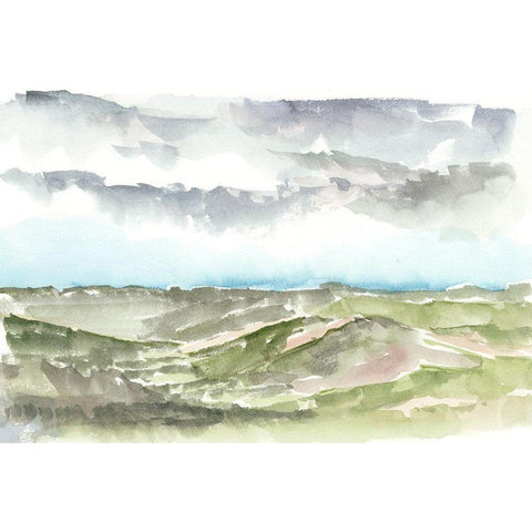 Valley Storm I White Modern Wood Framed Art Print by Harper, Ethan