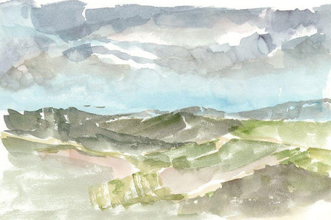 Valley Storm II Black Ornate Wood Framed Art Print with Double Matting by Harper, Ethan