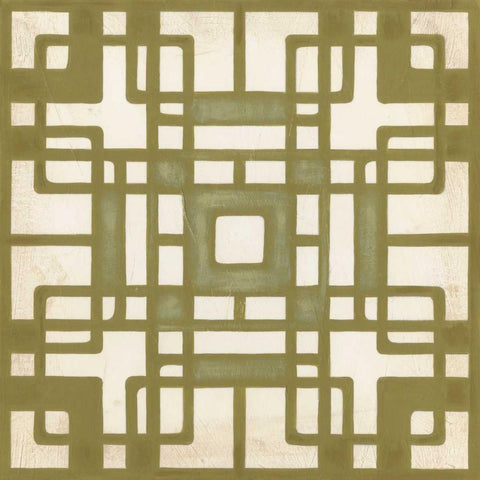 Non-Embellished Deco Tile II White Modern Wood Framed Art Print by Vess, June Erica