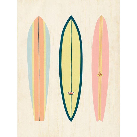 So Cal Surfer I White Modern Wood Framed Art Print by Popp, Grace