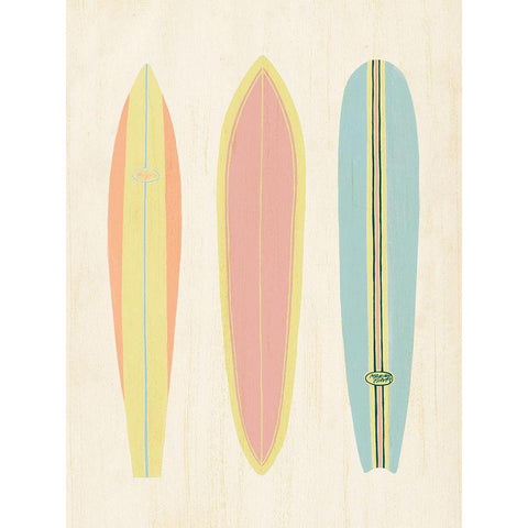 So Cal Surfer II White Modern Wood Framed Art Print by Popp, Grace