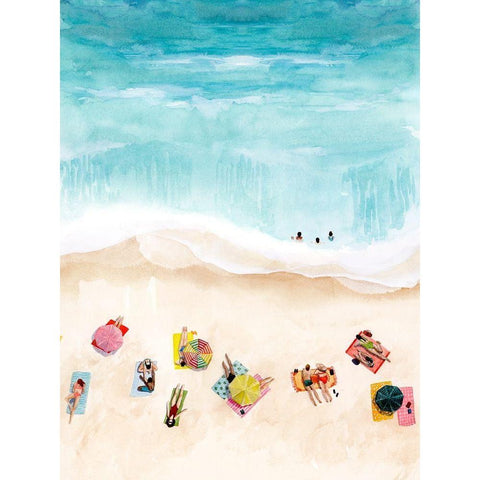 Beach Week II White Modern Wood Framed Art Print by Popp, Grace