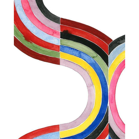 Deconstructed Rainbow I Black Modern Wood Framed Art Print by Popp, Grace