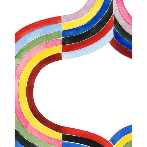 Deconstructed Rainbow II Black Modern Wood Framed Art Print with Double Matting by Popp, Grace