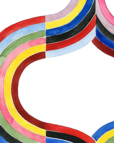 Deconstructed Rainbow II Black Ornate Wood Framed Art Print with Double Matting by Popp, Grace