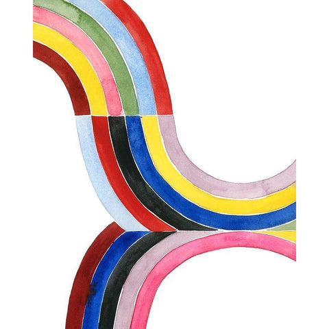 Deconstructed Rainbow III White Modern Wood Framed Art Print by Popp, Grace