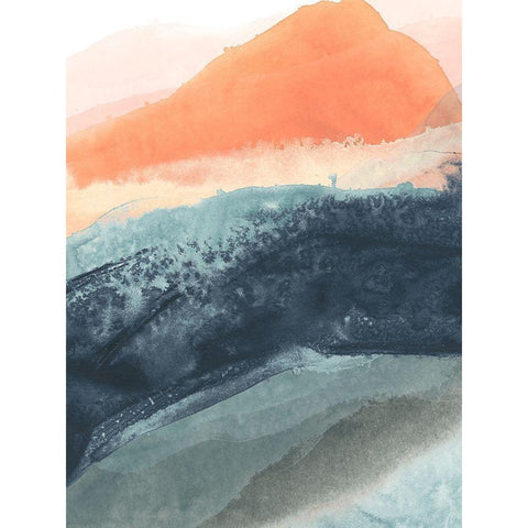 Soft Waves I White Modern Wood Framed Art Print by Vess, June Erica