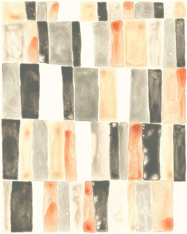 Soft Swatches I White Modern Wood Framed Art Print with Double Matting by Vess, June Erica