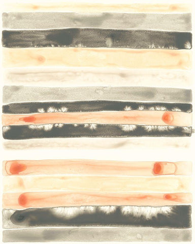 Soft Swatches II White Modern Wood Framed Art Print with Double Matting by Vess, June Erica