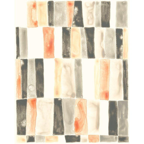 Soft Swatches IV Black Modern Wood Framed Art Print with Double Matting by Vess, June Erica