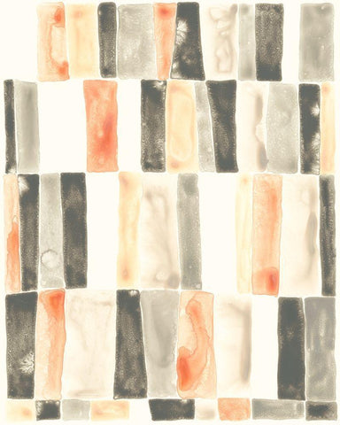 Soft Swatches IV White Modern Wood Framed Art Print with Double Matting by Vess, June Erica