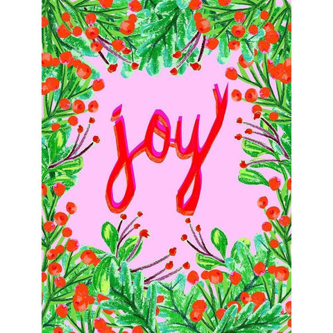 Christmas Foliage I Gold Ornate Wood Framed Art Print with Double Matting by Blanckslate