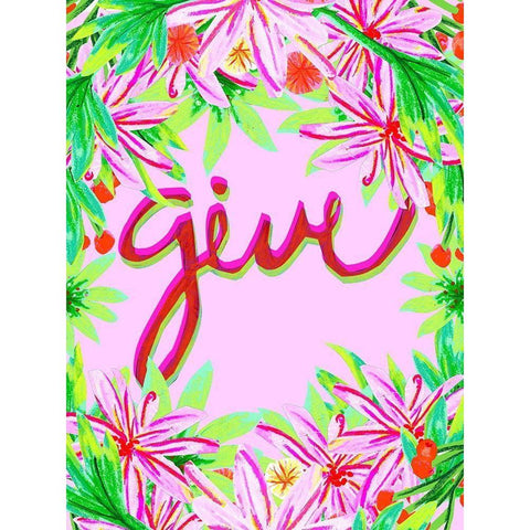 Christmas Foliage III Gold Ornate Wood Framed Art Print with Double Matting by Blanckslate