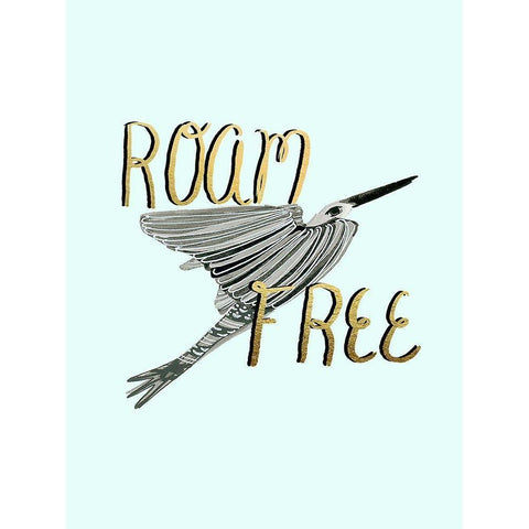 Roam Free IV White Modern Wood Framed Art Print by Blanckslate