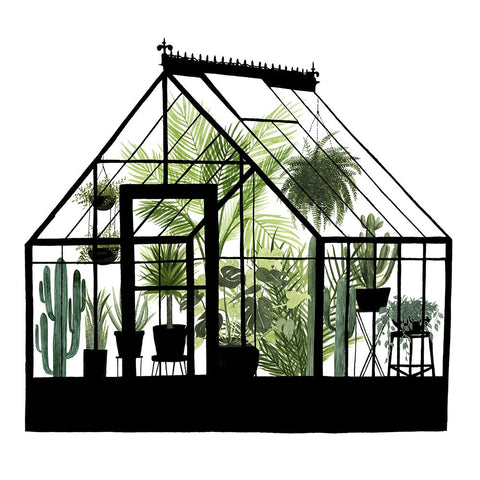 Glass House I Black Modern Wood Framed Art Print by Popp, Grace