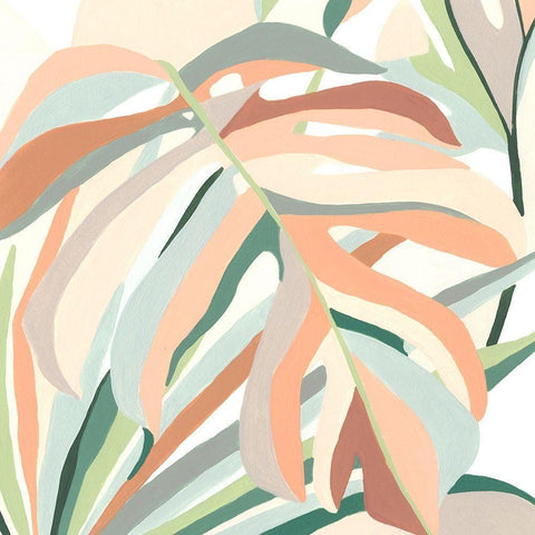 Soft Tropicals II White Modern Wood Framed Art Print by Vess, June Erica