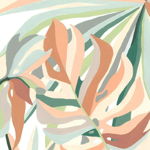 Soft Tropicals III Black Modern Wood Framed Art Print by Vess, June Erica