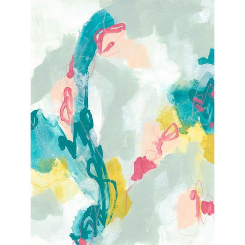 Liquid Helix I White Modern Wood Framed Art Print by Vess, June Erica
