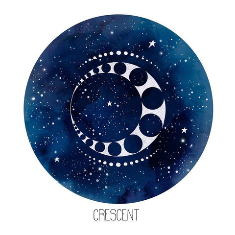 Celestial Orb I Black Ornate Wood Framed Art Print with Double Matting by Popp, Grace