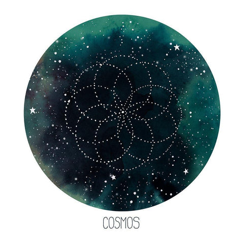 Celestial Orb III Black Ornate Wood Framed Art Print with Double Matting by Popp, Grace