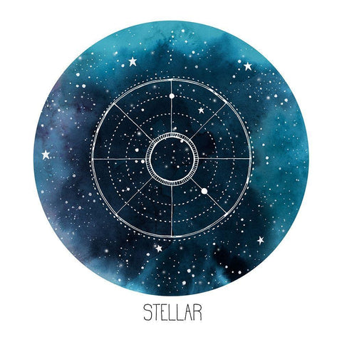 Celestial Orb IV Black Ornate Wood Framed Art Print with Double Matting by Popp, Grace