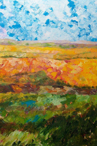 Canyon Ridge II White Modern Wood Framed Art Print with Double Matting by Friedlander, Allen