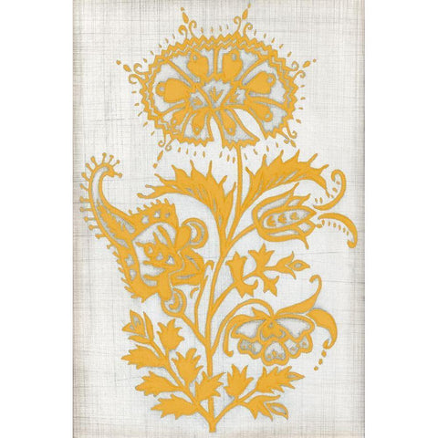 Custom Saffron Detail II Black Modern Wood Framed Art Print with Double Matting by Meagher, Megan