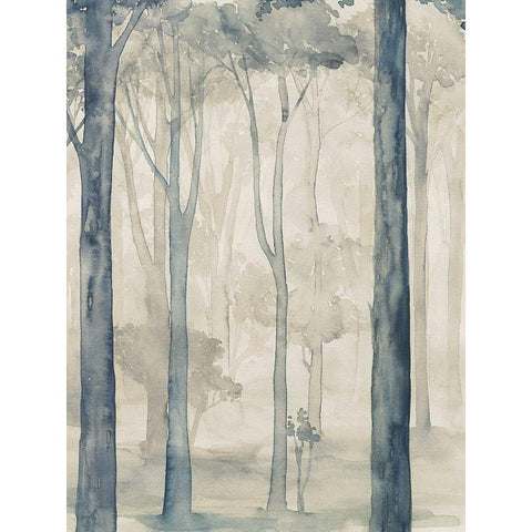 Custom Whispering Woodland I White Modern Wood Framed Art Print by Popp, Grace