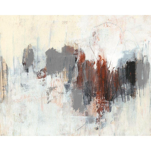 Neutrals and Rust I Black Modern Wood Framed Art Print with Double Matting by Goldberger, Jennifer