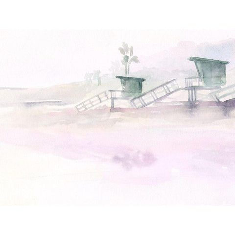 Dawn Beach Break III Black Modern Wood Framed Art Print with Double Matting by Parker, Jennifer Paxton