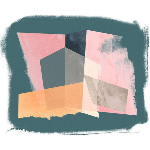 Paper Mirage I Black Modern Wood Framed Art Print by Vess, June Erica