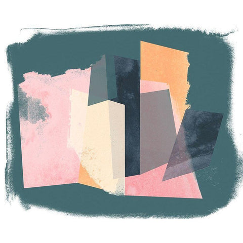 Paper Mirage II Gold Ornate Wood Framed Art Print with Double Matting by Vess, June Erica